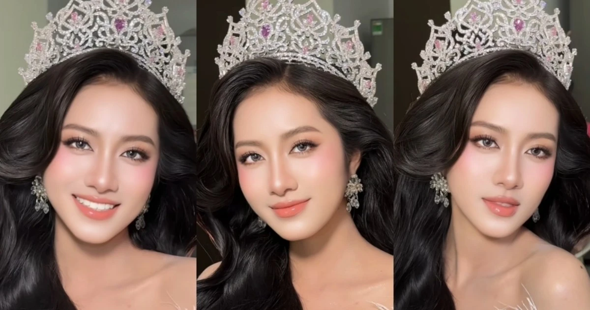 Hoa hậu Trúc Linh xinh như công chúa trong layout trang điểm ngọt ngào