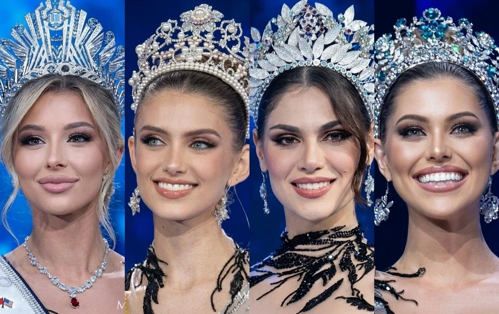 4 nàng hậu quốc tế "nuốt mic" trên sân khấu khi trả lời chung câu hỏi ứng xử