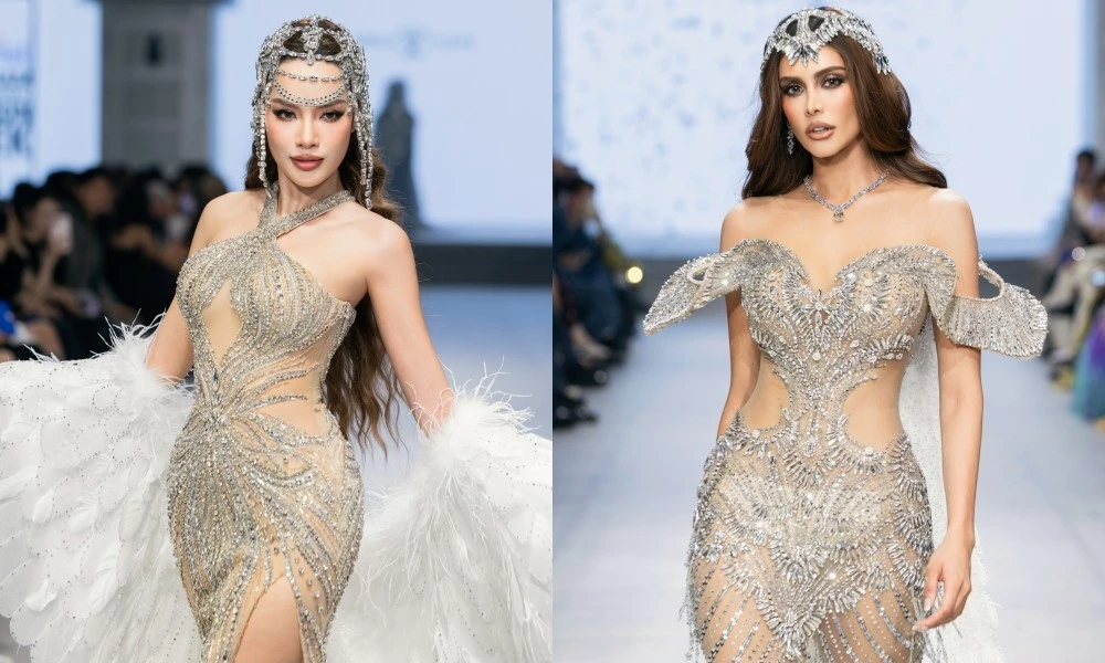Hoa hậu MGI All Stars Vanessa Pulgarín tham gia show của NTK Nguyễn Minh Tuấn