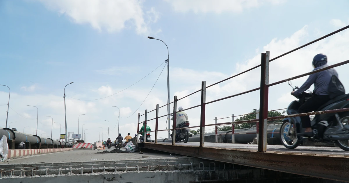 Cầu Bình Phước 1 sau khi được ‘thần đèn’ nâng cao hơn 1m