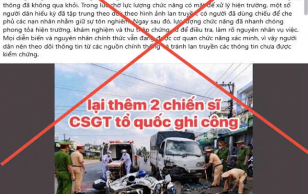 Cà Mau bác thông tin CSGT truy đuổi phương tiện dẫn đến tai nạn