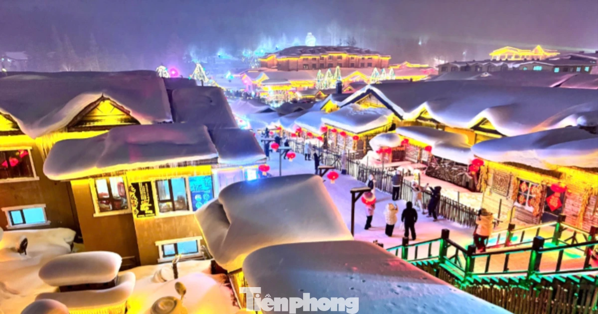 Vỡ òa cảnh siêu thực ngôi làng ở Hắc Long Giang, khách đến chỉ biết trầm trồ