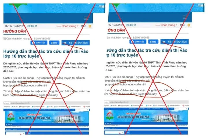 Tra cứu điểm thi lớp 10, coi chừng mất tiền oan