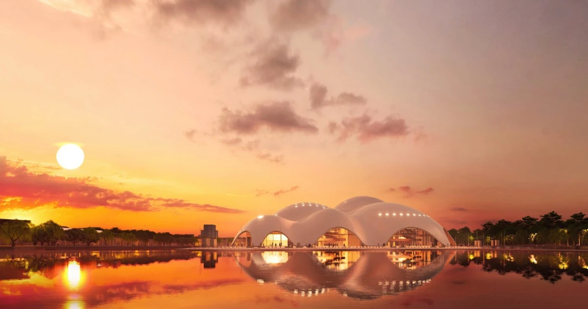 Toàn cảnh vị trí xây dựng nhà hát Ngọc Trai bên Hồ Tây