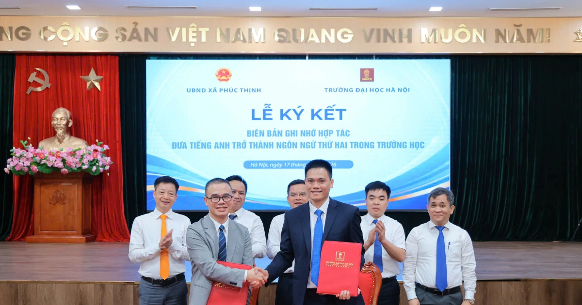 Xã đầu tiên của Hà Nội hợp tác với trường đại học đưa tiếng Anh thành ngôn ngữ thứ 2