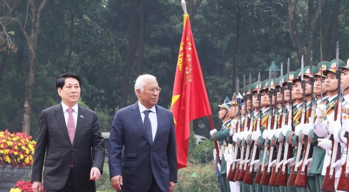 Chủ tịch nước Lương Cường chủ trì lễ đón Chủ tịch Hội đồng châu Âu