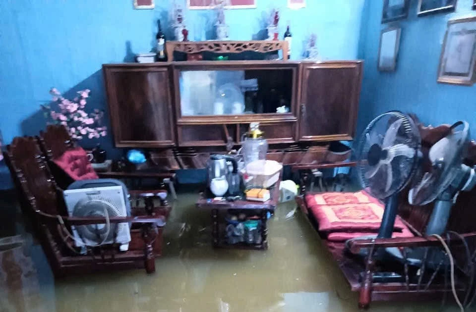 Hình ảnh mưa lớn gây úng ngập ở Lào Cai