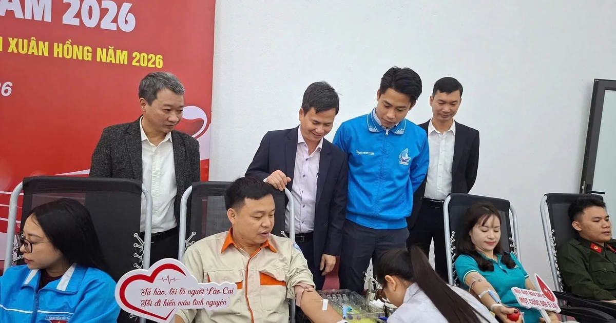 Thanh niên Lào Cai hiến máu yêu thương