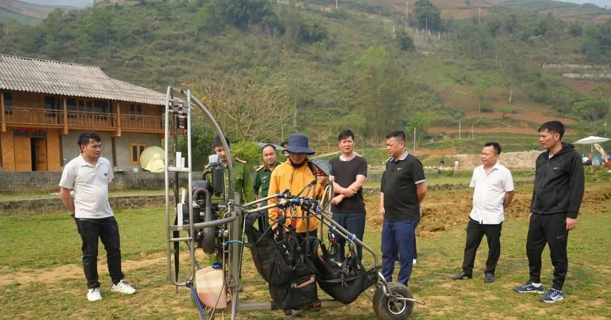 Dù lượn gắn động cơ bị buộc dừng hoạt động ở Tả Van