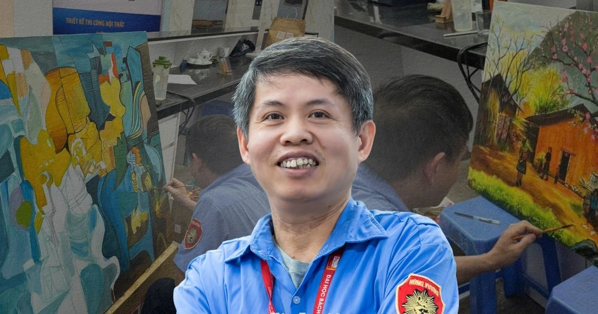 Chuyện chú bảo vệ vẽ tranh tặng Đại học Bách khoa: Là kiến trúc sư nội thất gần 20 năm, vợ là Thạc sĩ khoa học
