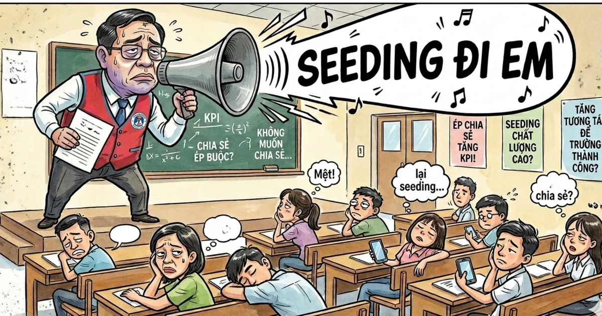 Sinh viên ngán ngẩm vì trường đại học liên tục bắt chia sẻ, tương tác các bài viết truyền thông của trường