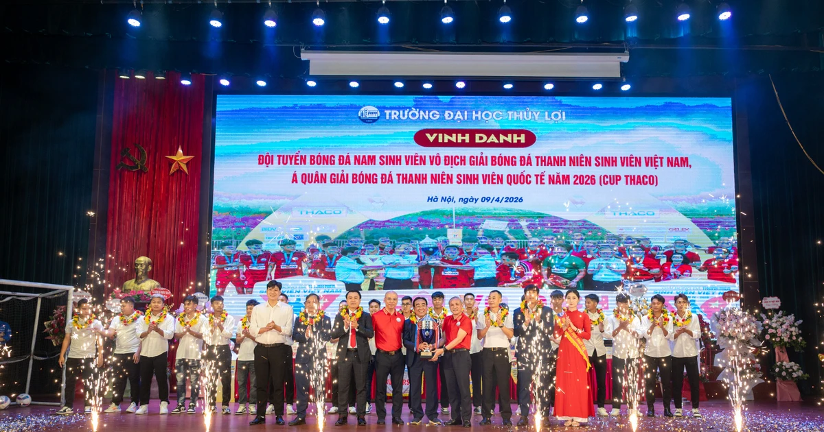 Trường Đại học Thuỷ lợi vinh danh 'nhà vô địch tuyệt đối' của bóng đá sinh viên Việt Nam 2026