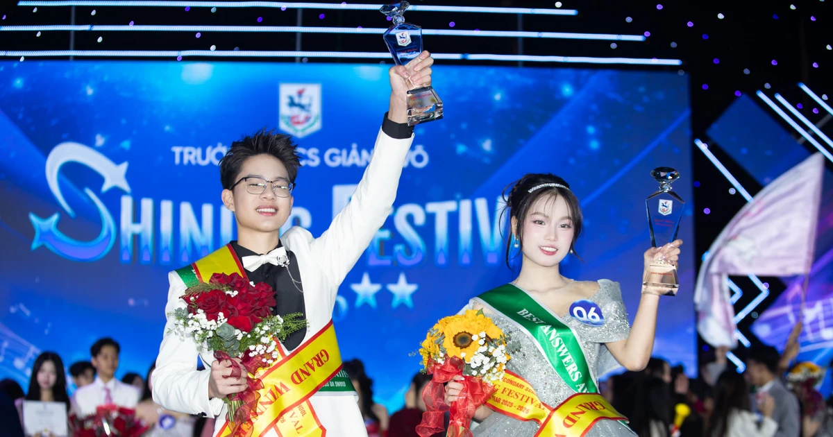 Hà Trí và Bảo Trang là tân King & Queen Trường THCS Giảng Võ 2026