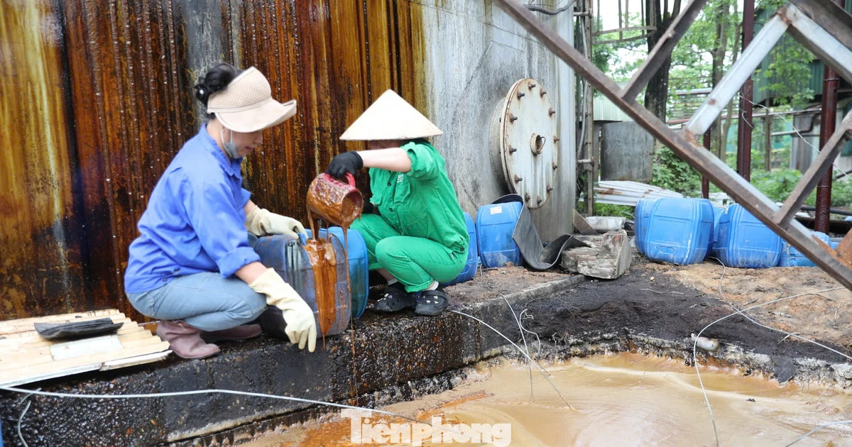 Hiện trường vụ thủng bồn chứa 2.000 tấn mật ở nhà máy đường trong cơn dông lốc