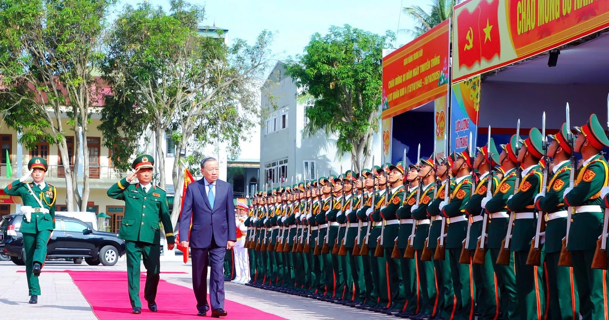 Tổng Bí thư Tô Lâm dự Lễ kỷ niệm 80 năm Ngày truyền thống LLVT Quân khu 4