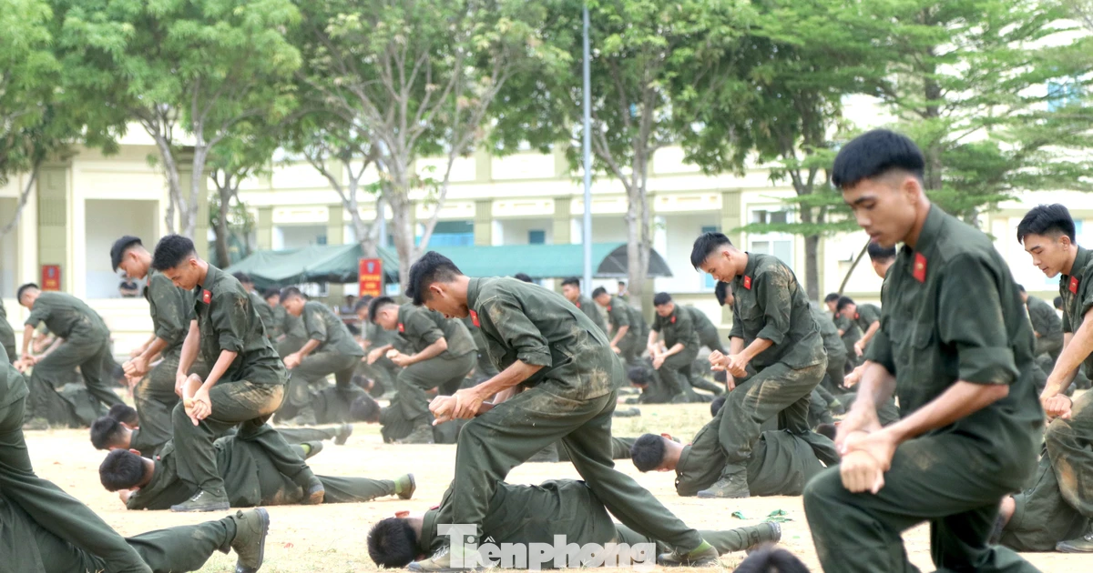 Màn võ thuật của hàng trăm chiến sĩ Công an nghĩa vụ