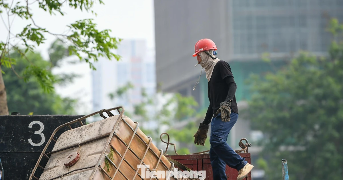 Cận cảnh tiến độ thi công dự án chống ngập ở phía Tây Hà Nội