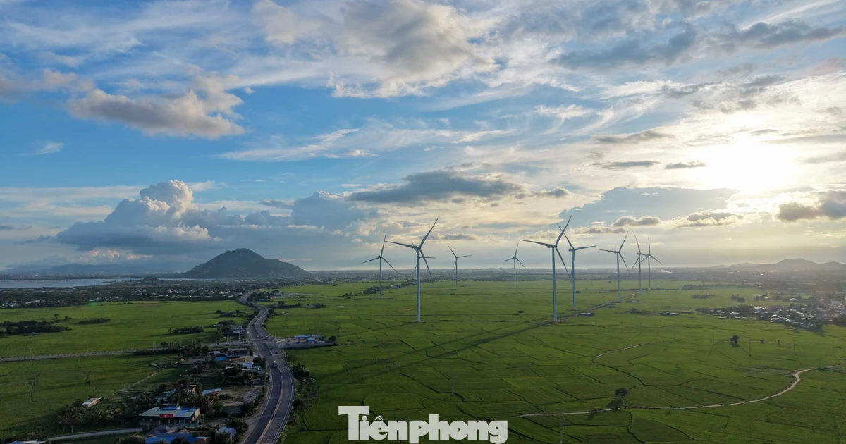 Đẹp lịm tim hoàng hôn ở cánh đồng điện gió - Báo điện tử Tiền Phong