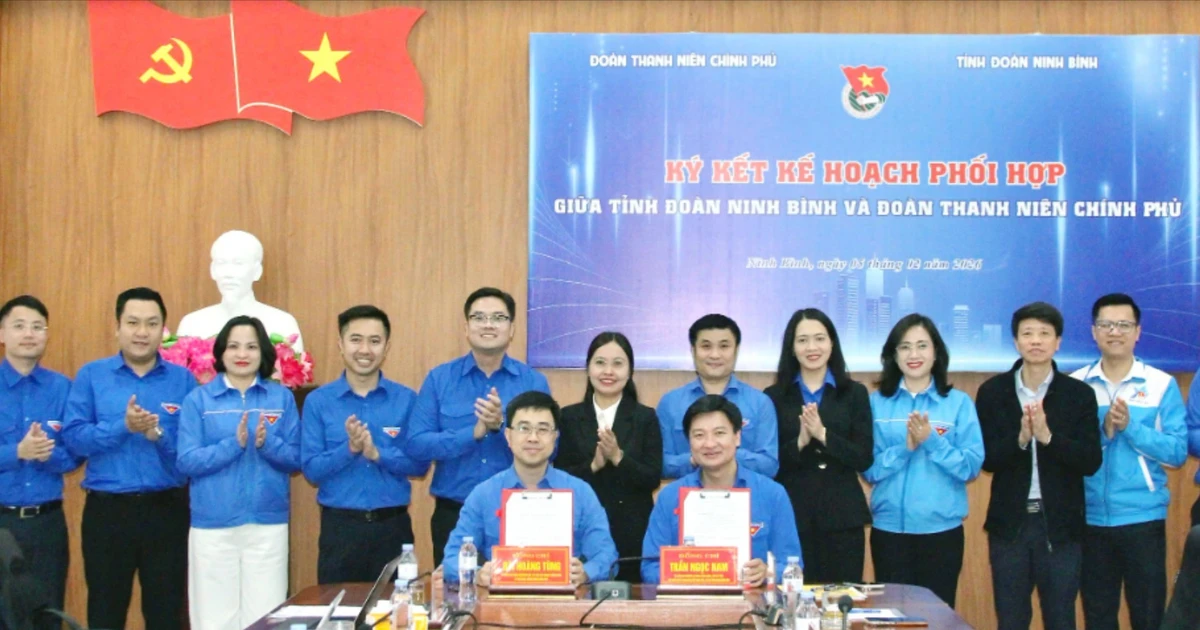 Đoàn Thanh niên Chính phủ và Tỉnh Đoàn Ninh Bình ký kết phối hợp hoạt động
