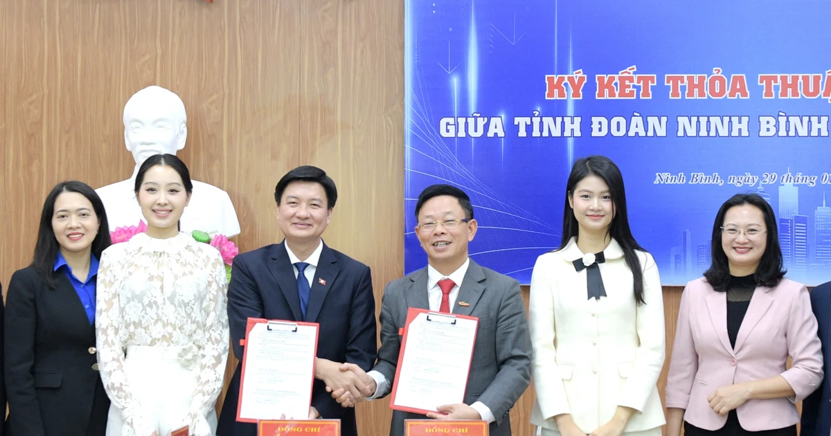 Báo Tiền Phong và Tỉnh Đoàn Ninh Bình ký kết thỏa thuận hợp tác giai đoạn 2026 - 2030