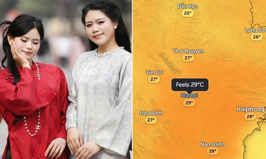 Ngày 29 Tết Hà Nội ấm gần 30 độ C, hôm nào có thể có mưa do không khí lạnh?