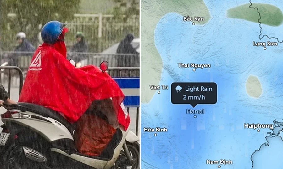 Miền Bắc sắp mưa dông do không khí lạnh, Hà Nội có thể mưa trong nhiều ngày