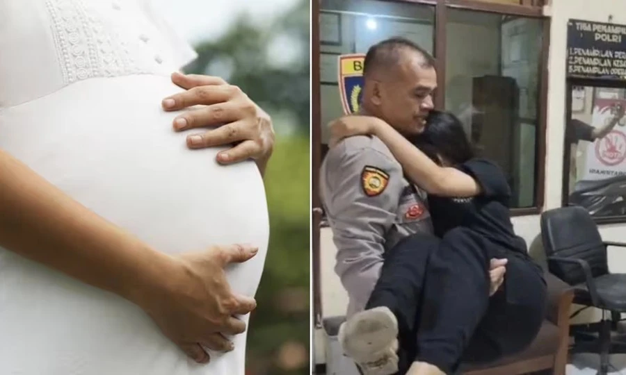 Vợ nghén chỉ muốn được cảnh sát bế, chồng đành đưa đến “cầu cứu” sở cảnh sát
