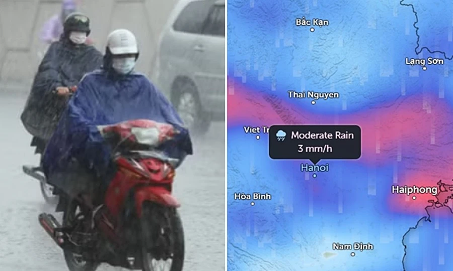 Hà Nội ngày mai chuyển mát rõ rệt, nhiệt độ giảm bao nhiêu sau mưa dông?