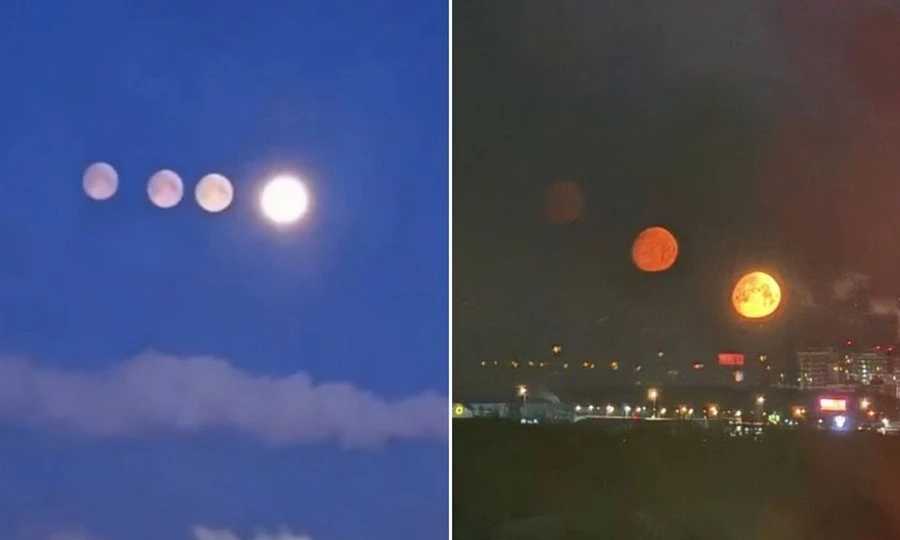 4 Mặt Trăng trên bầu trời ở Nga: Là hiện tượng gì, có là dấu hiệu gì không?