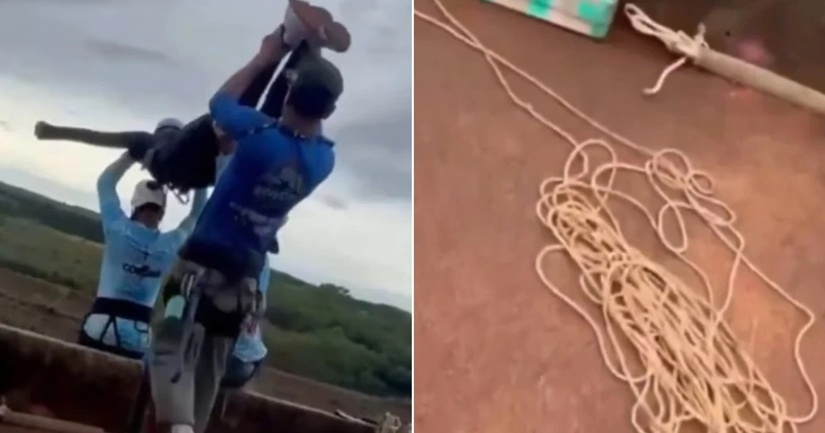 Video cô gái rơi 40 mét khi nhảy mạo hiểm ở Brazil: Quên buộc dây an toàn?