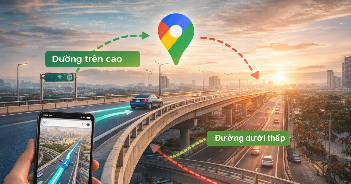 Vì sao Google Maps biết người dùng đang đi đường trên cao hay tuyến phía dưới?
