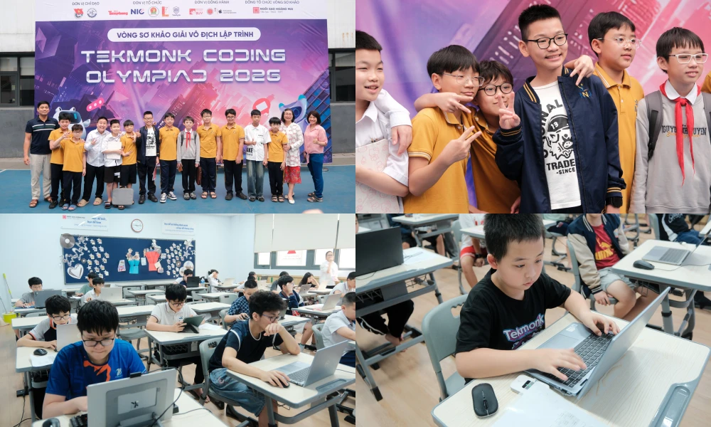 Hà Nội: Hàng ngàn thí sinh tranh tài ở vòng Sơ khảo Tekmonk Coding Olympiad 2026