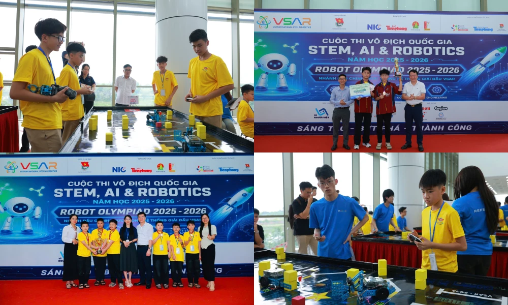 Robot Olympiad 2026: Hàng trăm đội thi tranh tài, nhiều trường học đạt thành tích cao