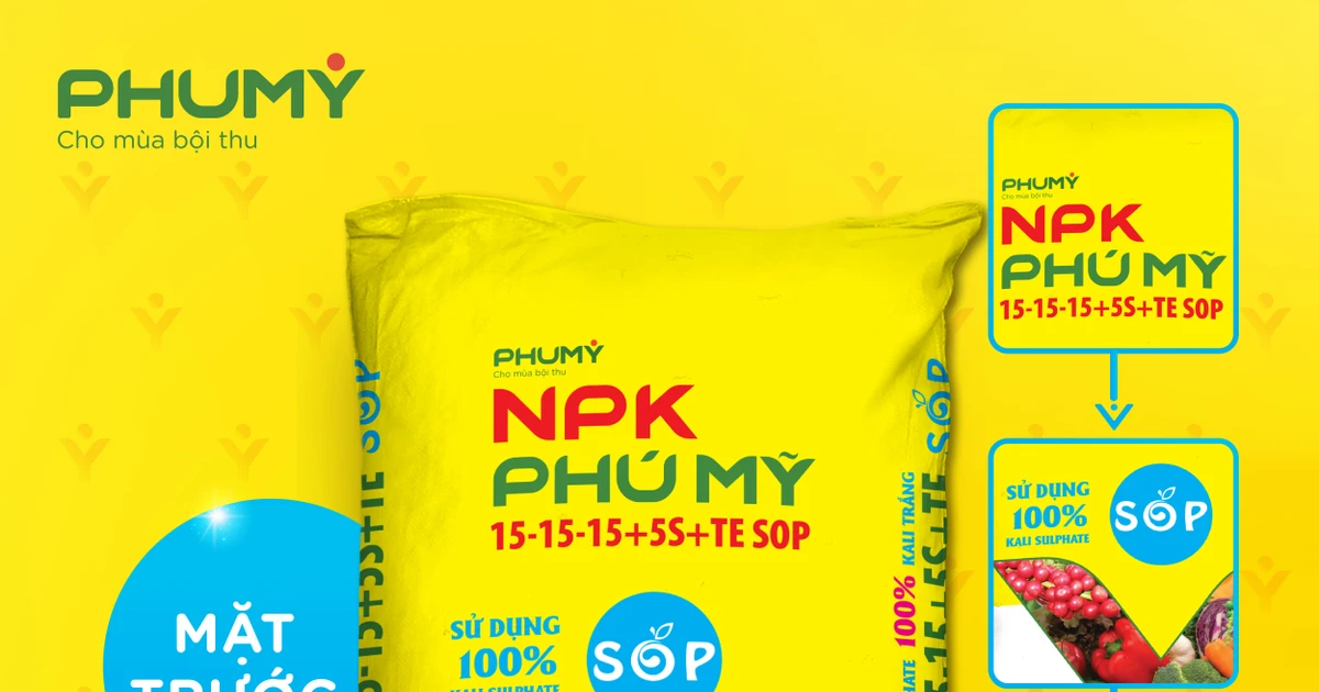 Phân bón Phú Mỹ chính thức ra mắt sản phẩm mới NPK PHÚ MỸ 15-15-15+5S+TE SOP sử dụng 100% Kali Sulphate
