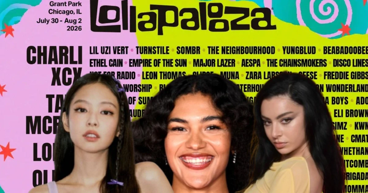JENNIE, Charli XCX, Olivia Dean diễn chính tại lễ hội âm nhạc Lollapalooza 2026