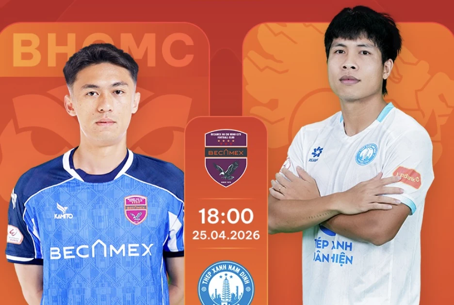 Trực tiếp Becamex TPHCM vs Nam Định, 18h00 ngày 25/4: Cục diện khó đoán