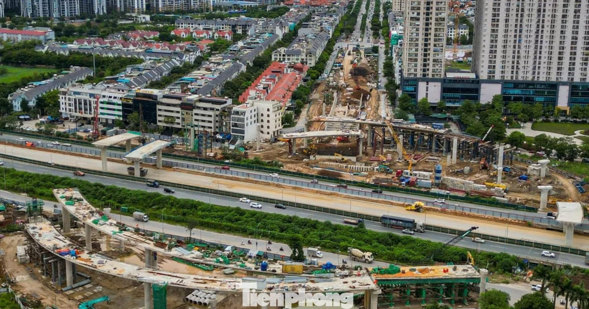 Toàn cảnh nút giao gần 2.400 tỷ đồng đang thành hình ở cửa ngõ phía Tây Hà Nội
