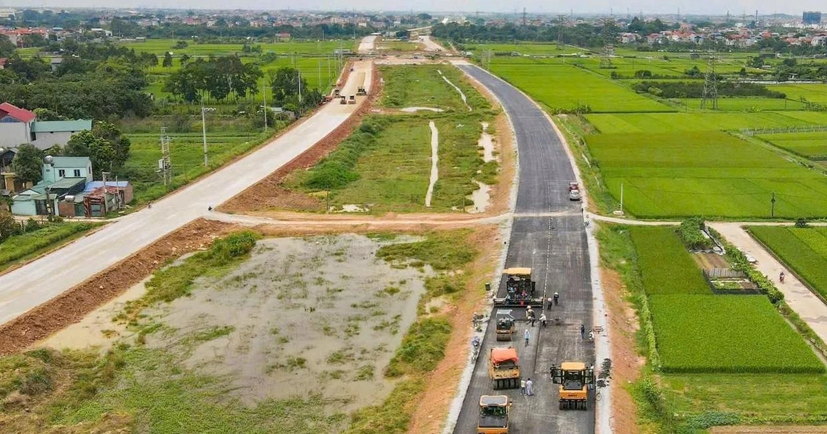 Sắp thông xe kỹ thuật đường song hành Vành đai 4 qua Hà Nội