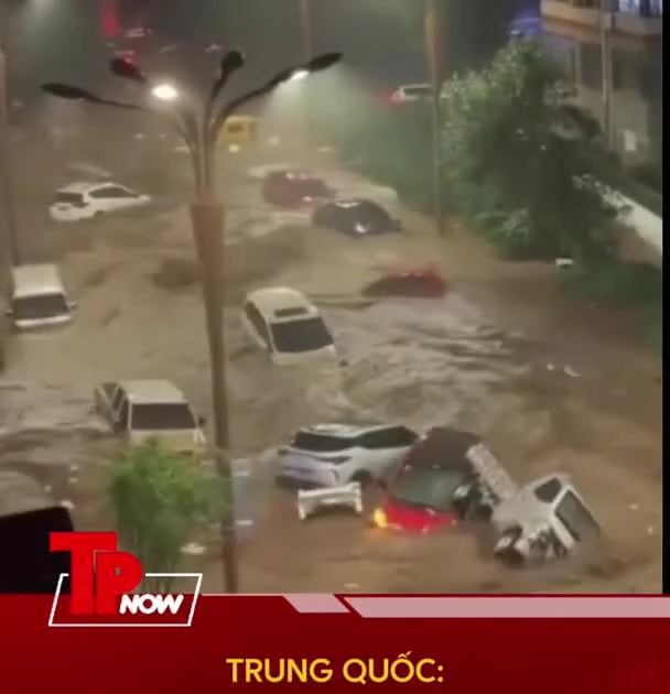 TP NOW: Cảnh tượng khó tin: ô tô trôi dạt như xe đồ chơi