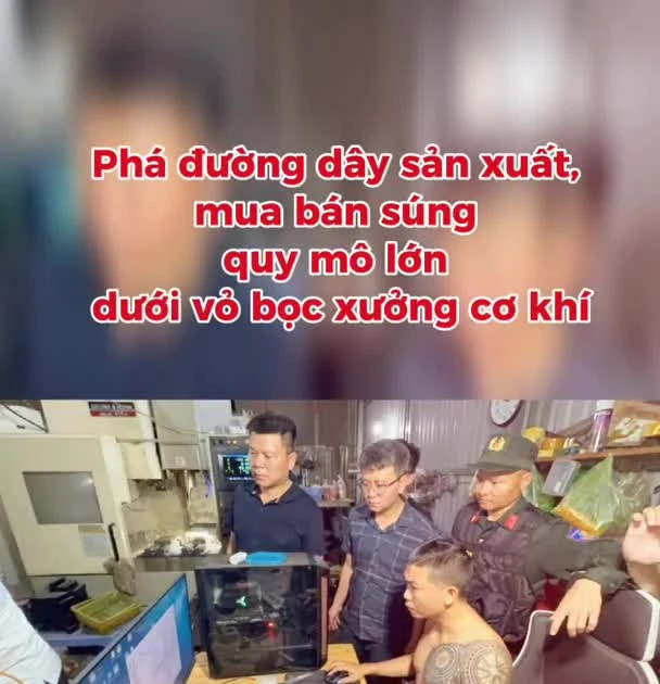 Phá đường dây sản xuất, mua bán súng quy mô lớn dưới vỏ bọc xưởng cơ khí