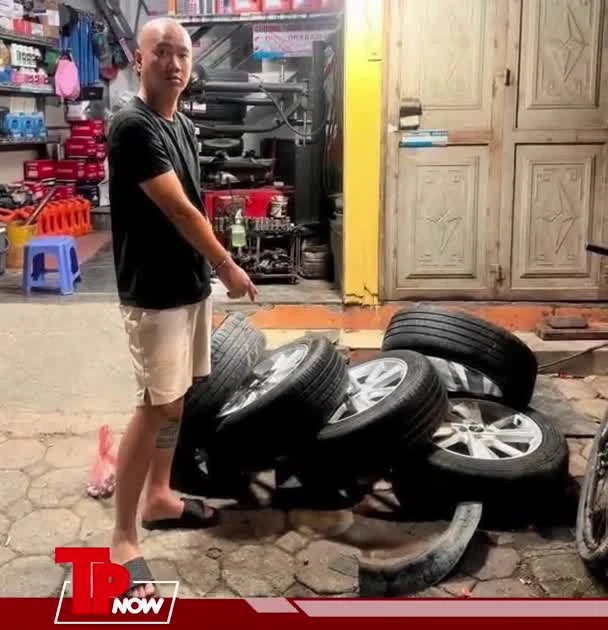 TP NOW: Bắt đối tượng trộm bánh xe ô tô trong khu đô thị ở Hà Nội