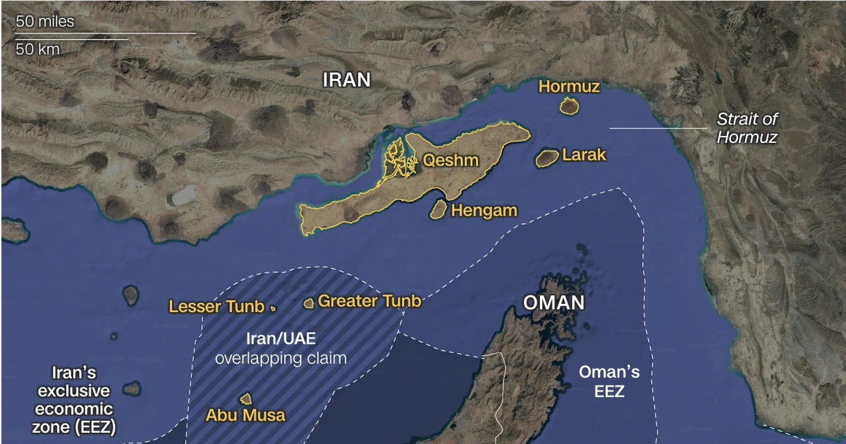 Bảy hòn đảo nắm giữ 'chìa khoá' eo biển Hormuz