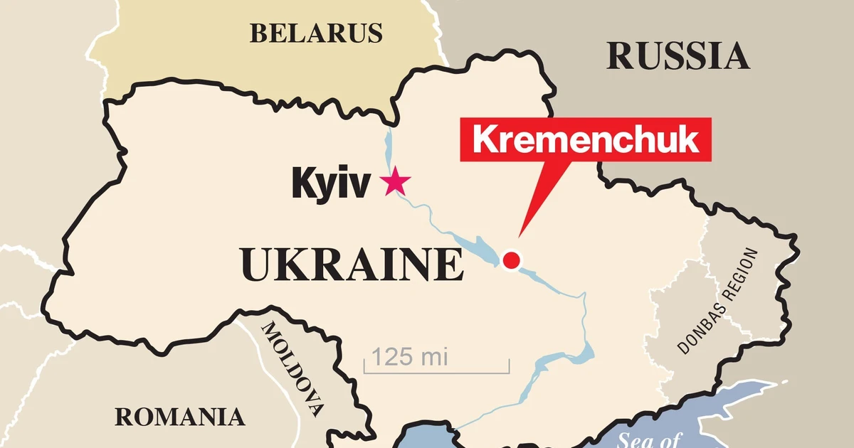 Thành phố trung tâm Ukraine bị tập kích lúc nửa đêm