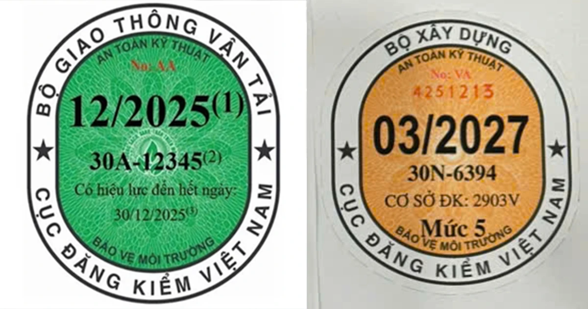 Lý do tem đăng kiểm mới không in ngày hết hạn