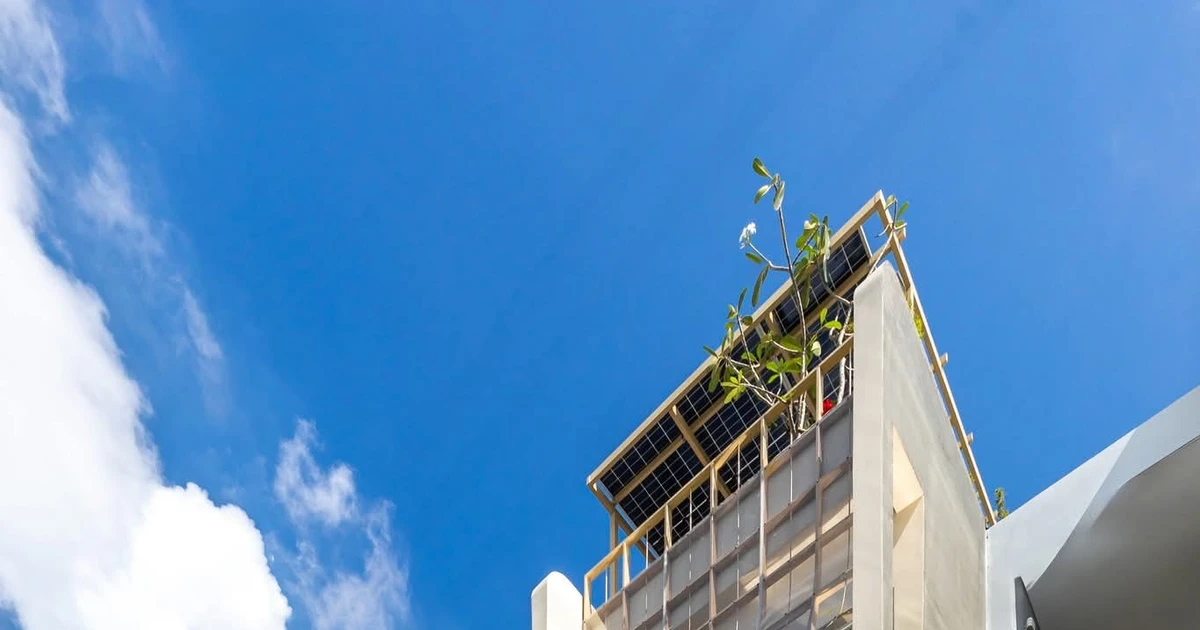 Nhà phố với mặt tiền 'lớp lụa' vừa đẹp vừa có tác dụng cản bụi