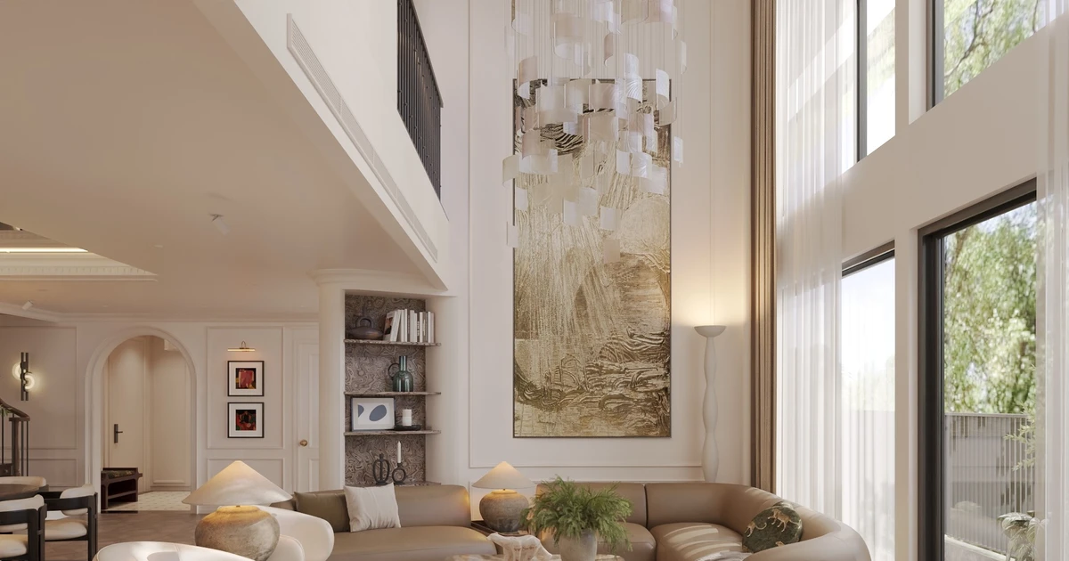 Căn hộ thông tầng đa phong cách sang trọng và ấm cúng