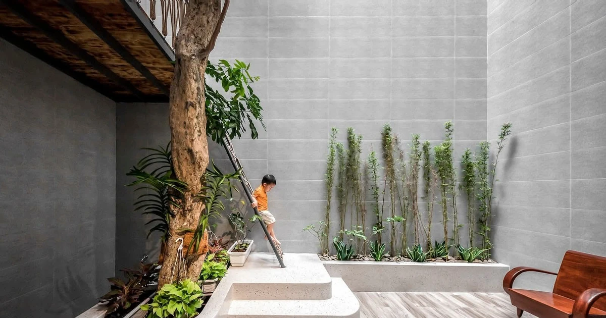 Biệt thự 117m2 thiết kế thông minh ưu tiên không gian cho trẻ nhỏ