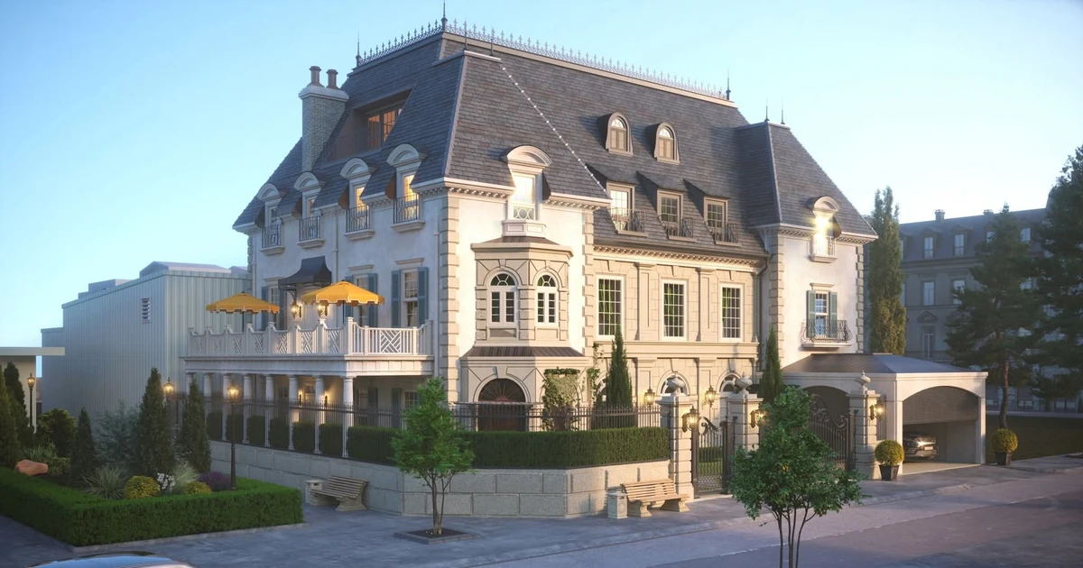 Ấn tượng thiết kế kiến trúc biệt thự theo phong cách cổ điển