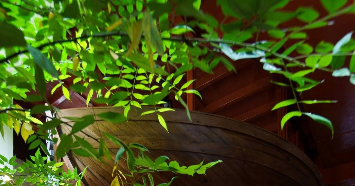 Ngôi nhà với cách sắp đặt không gian thú vị dùng cả chiếc thuyền làm nội thất