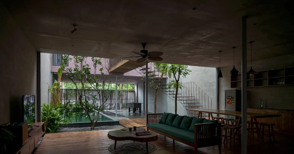 Nhà ở đan xen giữa những khu vườn xanh